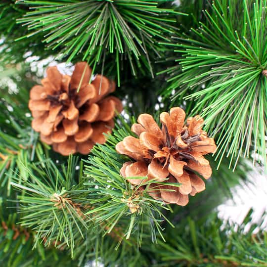 Northlight 39" Pre-Lit Mixed Pine & Pinecones Artificial Christmas Tree in Jute Base